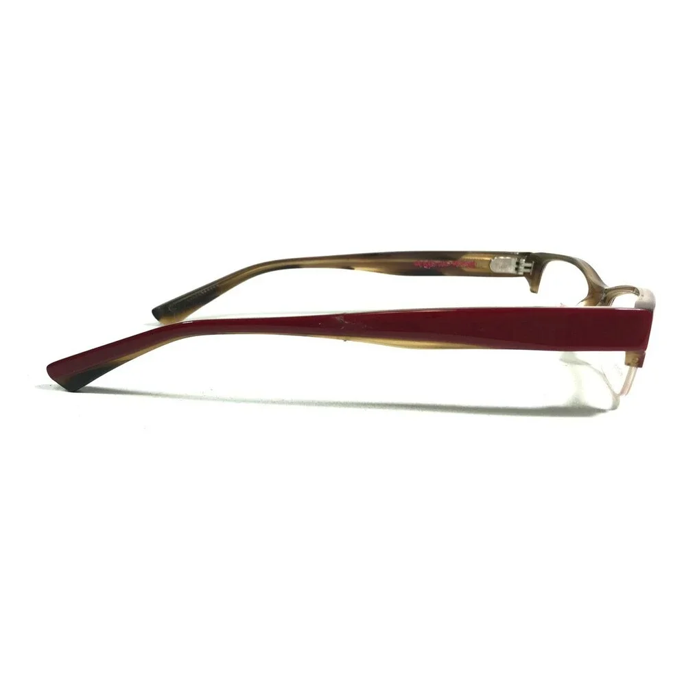 Nike Eyeglasses Frames 7006/649 Brown Red Rectangular Half Rim 49-17-145